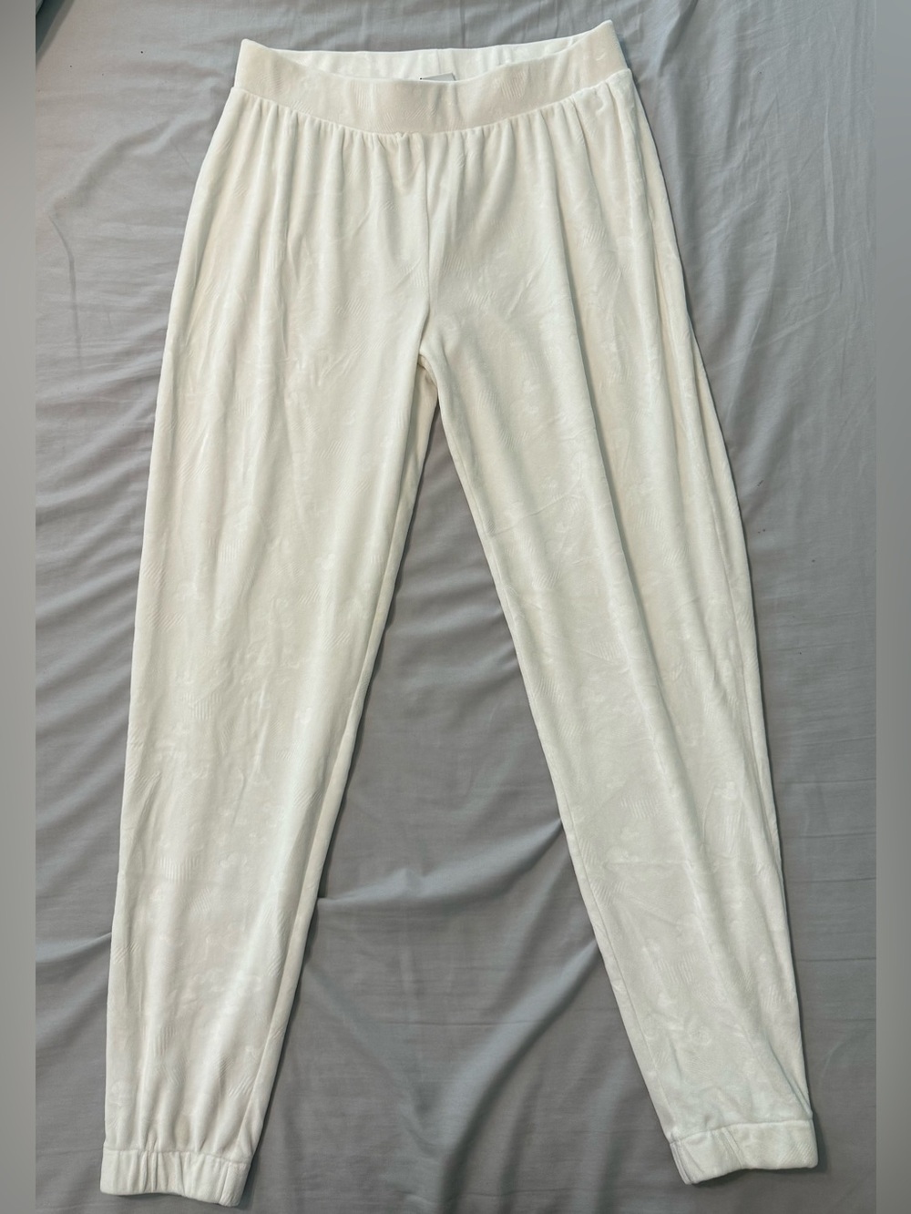 Disney Mickey Mouse Cream White Lounge Jogger Pants Women’s Small